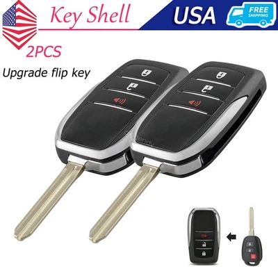 2 For 2013 2014 2015 2016 Scion TC XD IQ Flip Remote Key Fob SHELL CASE 3 Button - Image 1 of 4