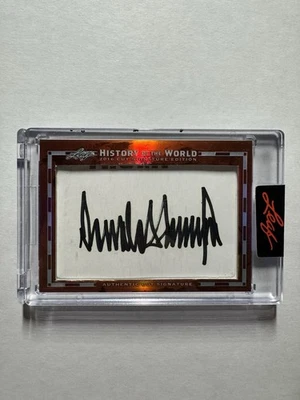 Donald J. Trump 2016 Leaf History Of The World Signed Auto Autograph President - Image 1 of 2