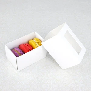 Macaron Box - for 3 Macarons - Pack of 25 sets - Picture 1 of 18