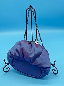 Vintage Evening Small Fabric Purple Handbag - Picture 1 of 8