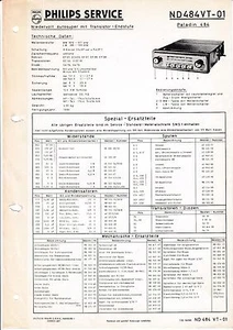 Service Manual-Anleitung für Philips ND 484 VT,Paladin 484  - Picture 1 of 1