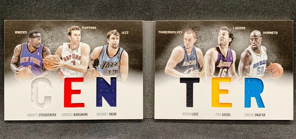 2011 Preferred KEVIN LOVE PAU GASOL STOUDEMIRE Center Die Cut Jersey SP /199 - Image 1 of 2