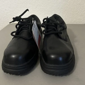 Slip Grips Women's 7M Steel Toe NEW Slip Resistant Total Work Shoes, Leather Blk - Picture 1 of 10