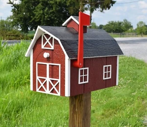 Barn Mailbox | Amish mailbox | Amish Handmade | Made in USA - Picture 1 of 2