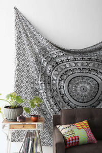 Indian tapestry hippie mandala wall hanging Bohemian twin bedspread decor throw