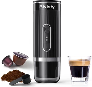 Portable Espresso Maker for Travel, Camping Coffee Machine, Electric Self-Heatin - Picture 1 of 6