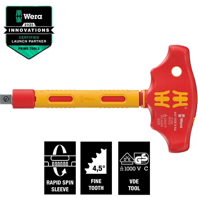 Wera 410 i VDE B RA VDE Insulated Ratchet T-handle 3/8" Drive - 005122 - Image 1 of 4