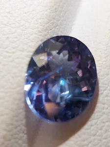 Clean certified Tanzanite gemstone - faceted natural zoisite 2.61 CTS - Picture 1 of 10
