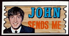 THE BEATLES / JOHN LENNON / 1964 TOPPS PLAK #23 / NEAR MINT