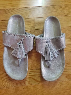 SANDALIAS THKNG Js Slides talla 9 oro claro Foto 1 de 4