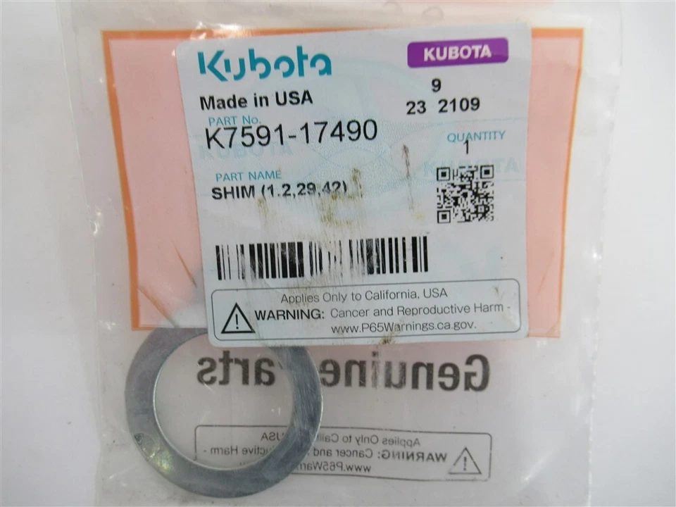 Kubota K7591-17490, Shim - Изображение 1 из 1