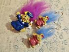 Honor Roll Blue & Pink Haired Trolls by Russ Pierced Earrings & Pin Assortment