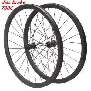 700c Carbon Disc Brake Wheelset Central Lock or 6 Bolts Hub for Cycloccross Bike - Picture 1 of 19