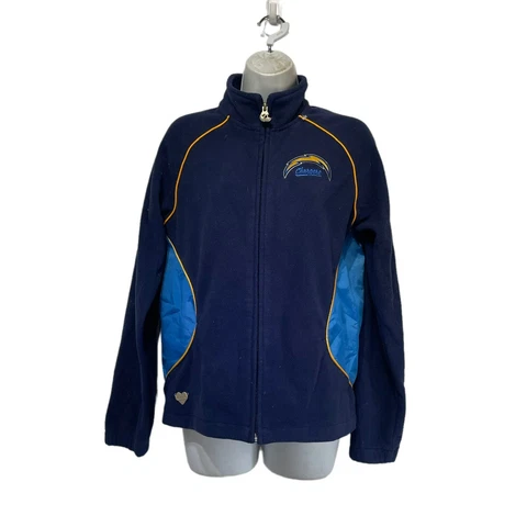 reebok team apparel NFL  Chargers Football fleece jacket M Cover