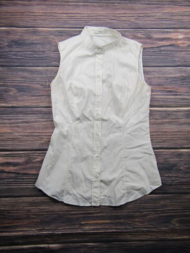 Abito camicia donna Prada taglia 44 bianco con bottoni senza maniche