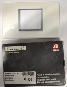 AVE 45P92BG METALLPLATTE 2 SITZER "SYSTEM 45" EISWEISS - Bild 1 von 1
