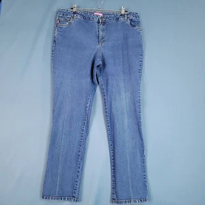 Pantalones de mezclilla Woman Within ajuste natural pierna recta azul talla 20T - Imagen 1 de 7