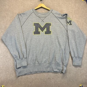 Michigan Wolverines Crewneck Sweatshirt Men's 2XL Gray Pullover Colosseum - Picture 1 of 13