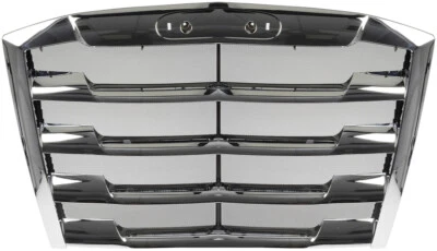 Se adapta a Freightliner Cascadia 2018-2021 parachoques delantero cromado con pantalla de insectos Foto 1 de 4