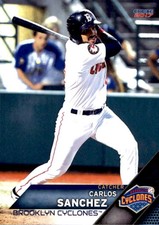 2017 Brooklyn Cyclones Choice #28 Carlos Sanchez Zamora Venezuela Baseball Card