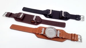 Bracelet montre en cuir -dispo. de 20mm à 30mm - Imagen 1 de 4
