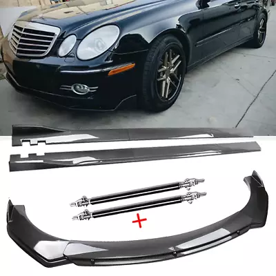 Front Lip Chin Bumper Spoiler Carbon Fiber For Mercedes-Benz E200 E250 E280 E300 Foto 1 de 4