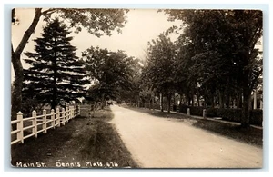 1909 Main St. Dennis MA Massachusetts Early Dirt Street View RPPC foto real - Imagen 1 de 2