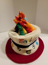 Elope Felt Birthday Hat, Candles, Red And White