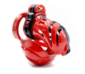 PC & Resin Astronaut Male Cuckold Lockdown Penis Restraint Chastity Cage Sleeve - Picture 1 of 2