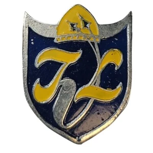 Vietnam WWII Blue Yellow Enamel Shield FIS Fighter Interceptor Squadron Pin T16 - Picture 1 of 3