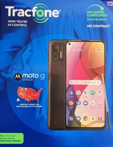 Tracfone Motorola Moto G Stylus, 128GB, Blue Prepaid Smartphone (2020) - NEW - Picture 1 of 8