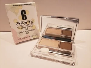 Clinique All About Shadow Duo Eyeshadow #04 Ivory Bisque/Bronze Satin 0.05 Oz - Picture 1 of 1
