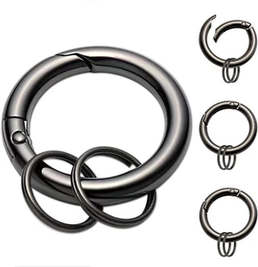 Keychain Trigger Buckle Kit Spring O Ring round Circle Carabiner Hooks Clip, Spr - Picture 1 of 7