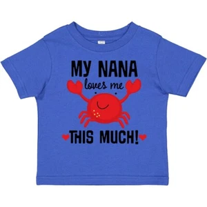 Inktastic Nana Loves Me Grandson Toddler T-Shirt Cute Boys Girls Clothing Child - Picture 1 of 7