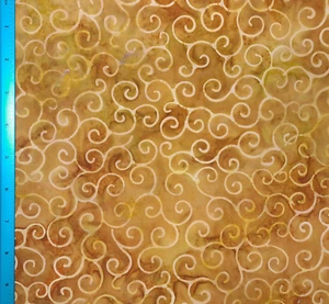 Batik Indonesian 100% cotton - "TAN SWIRLS" x 2m - Picture 1 of 1