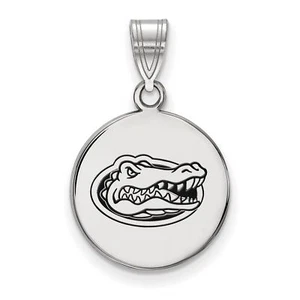 University of Florida Gators schwarz Maskottchen Logo Scheibe Anhänger in Sterlingsilber - Bild 1 von 5