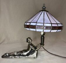 CHANDLER I - Art Deco Antique Risqué Woman Bedside Table Lamp - Working Light