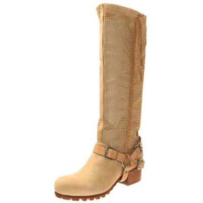 BOTAS HASTA LA RODILLA BACIO 61 PALPARE MARRÓN CAMEL PARA MUJER TALLA 6 ARNÉS DE CUERO  Foto 1 de 4