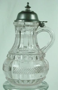 PATRÓN VIDRIO EAPG CRUET METAL TOP 1872 PATENTE - Imagen 1 de 5