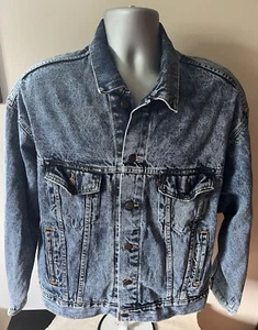 Vintage 1980s USA Levis Trucker Jean Jacket Mens XL 70507 0227 Acid Wash Denim - Picture 1 of 9