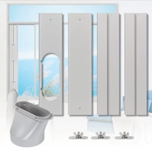 Portable Air conditioner Window Kit, Adjustable Vertical/Horizontal Sliding 5.9" - Picture 1 of 8