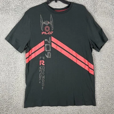 Camiseta gráfica Star Wars Tie Fighter Pilot Galaxys Edge masculina grande preta/vermelha - Imagem 1 de 4