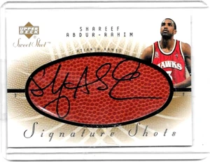 SHAREEF ABDUR-RAHIM 2002 UD SWEET SHOT CERTIFICADO SS AUTÓGRAFO EN MUESTRA DE BOLA - Imagen 1 de 1