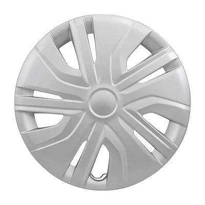 Tapacubos nuevos para Mitsubishi Mirage 2017-2020; juego de 4 cubiertas de rueda plateadas de 14 Foto 1 de 2