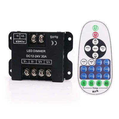 DC12-24V LED Dimmer 30A 360W Single Color Dimmer Switch With 23-Keys RF Remote - Image 1 of 4