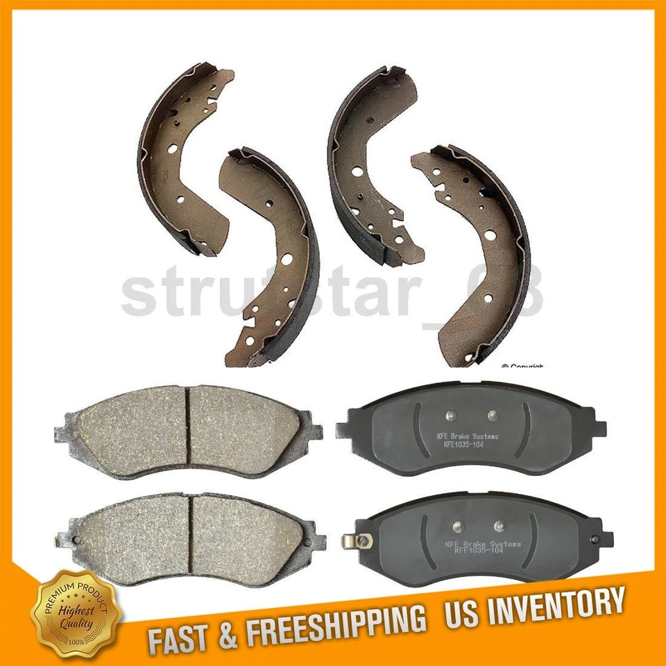 Juego de 2 pastillas de freno de disco delanteras traseras zapatas de freno de tambor para Chevrolet Aveo 1,6 L_ Foto 1 de 4