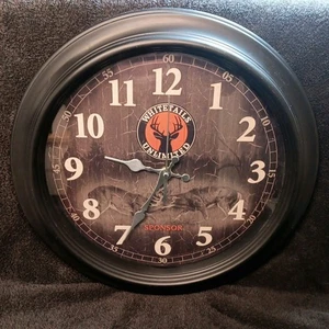 🦌 16" Whitetails Unlimited Sponsor Wall Clock Garage Hunting Man Cave  - Picture 1 of 6