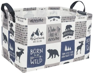 Rectangular Kids Basket Storage Bins Gift Organizer.Waterproof PE Coating - Picture 1 of 6