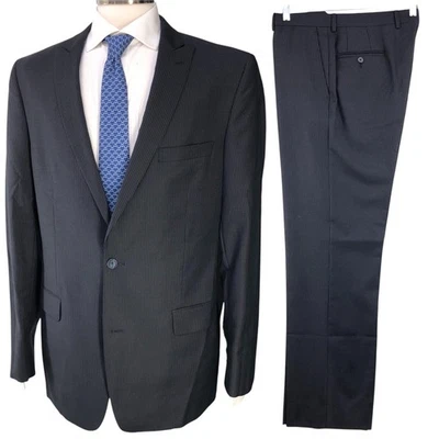 Traje John Varvatos Star EE. UU. Para Hombres Talla 42L Bowery Drop 6 Pico Solapa Rayas Foto 1 de 4
