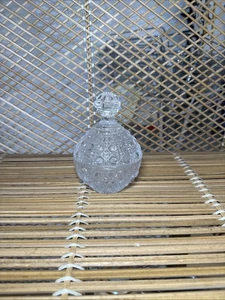 Piatto portagioie vintage in cristallo di piombo con coperchio - Foto 1 di 6